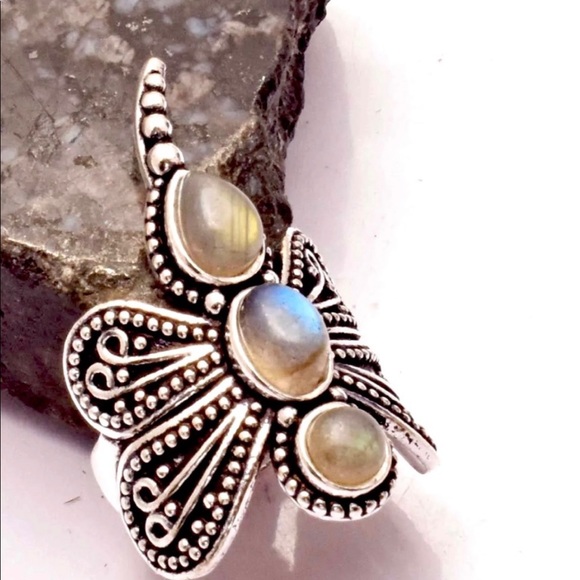 artesian Jewelry - Moonstone Dragonfly Ring